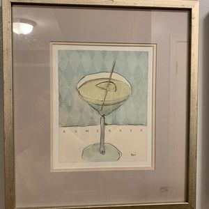 Set of 3 Cocktail framed Prints